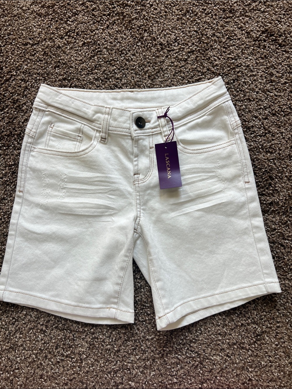LASCANA White Women's Denim Shorts with Classic Fit